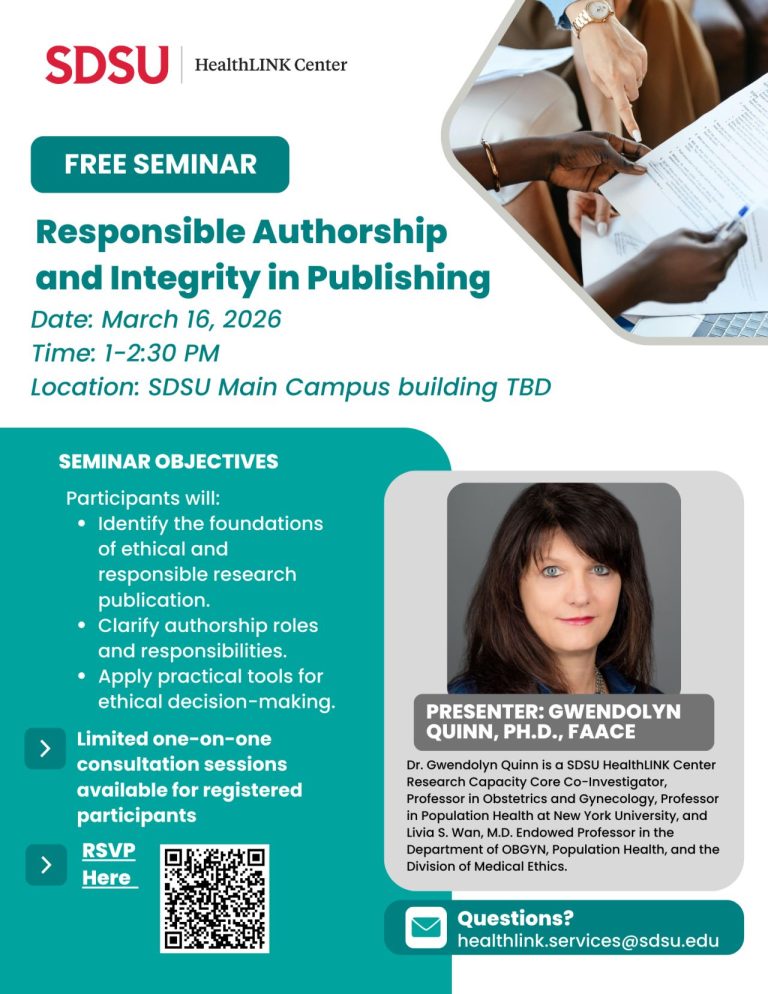 Free Seminar: Responsible Authorship and Integrity in Publishing